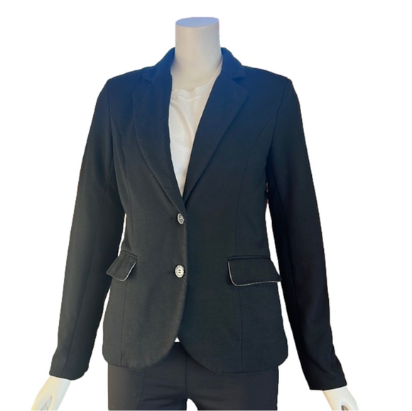 Love Tree Black Blazer Women’s Size Small Tailored Fitted Cinched Jacket - Picture 1 of 7